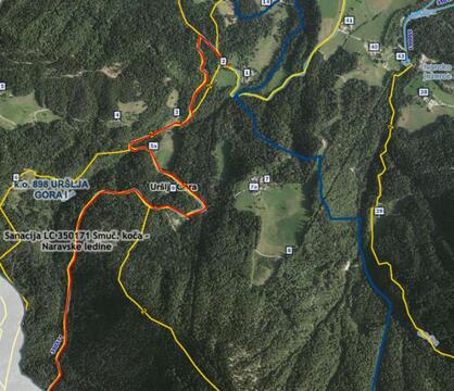 zapora Smuč koča - Naravske ledine